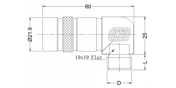 Bent Female Connector (90º)